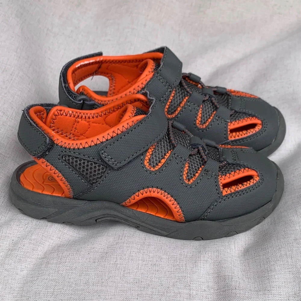 Kids Outdoor Adventure Sandals - Gray and Orange